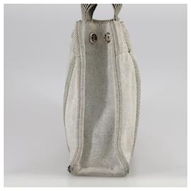 Hermès-HERMES Nouveau Fourre Tout PM Sac Tote Toile Gris Auth 109344-Marron