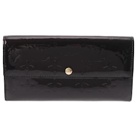 Louis Vuitton-Louis Vuitton Portefeuille Sarah Vernis Amarante Wallet-Dark red