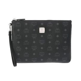 Borsa Clutch in PVC/Leather Nera da Uomo MCM Nero