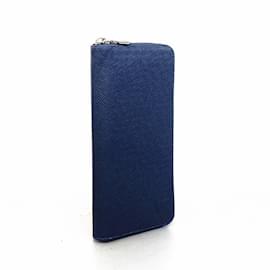 Louis Vuitton-Louis Vuitton Long Wallet Taiga Zippy Vertical M30510-Navy blue