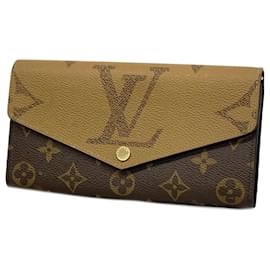 Louis Vuitton-Louis Vuitton Long Wallet Monogram Reverse Giant Portefeuille Sarah-Brown