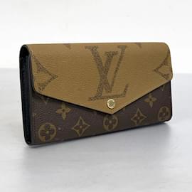 Louis Vuitton-Louis Vuitton Long Wallet Monogram Reverse Giant Portefeuille Sarah-Brown