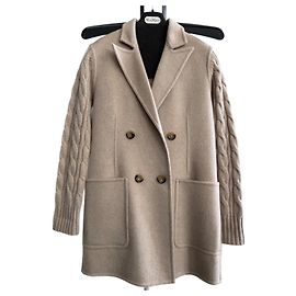 Max Mara wool and cashmere coat sand Sand