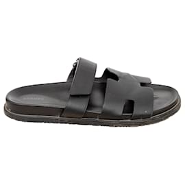 Hermès-Hermès Chypre Sandals-Black
