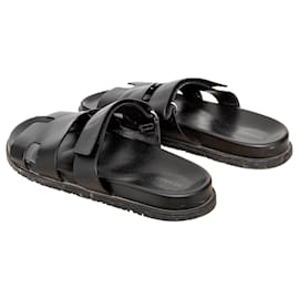 Hermès-Hermès Chypre Sandals-Black