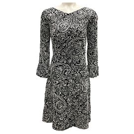 Vestido Doodle Flower Negro / Blanco Tory Burch Negro