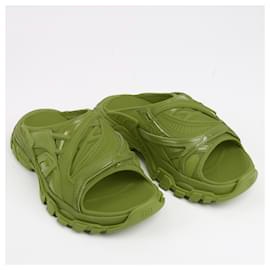Balenciaga-Balenciaga Fabric x Rubber Sandals in Red 618083, Size 39 EU-Red