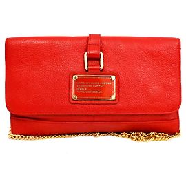 Cartera con cadena Marc by Marc Jacobs en cuero rojo Roja Gold hardware