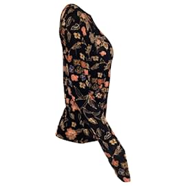 Ulla Johnson- Ulla Johnson Floral Printed Long Sleeve Top in Multicolor Rayon-Multiple colors