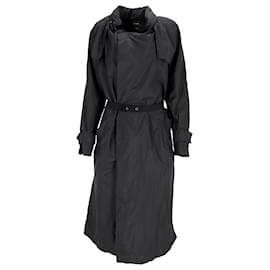 Isabel Marant- Isabel Marant Belted Midi Trench Coat in Black Nylon-Black