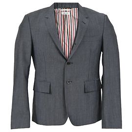 Blazer de mohair gris RWB Selvedge de Thom Browne Gris