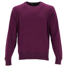 Tom Ford Rundhalspullover aus violettem Baumwoll Lila