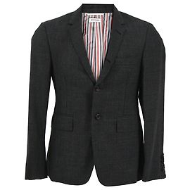 Blazer de un solo botón Thom Browne en lana gris oscuro Gris