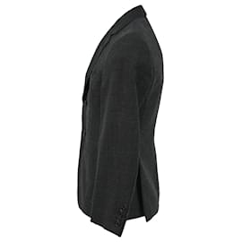 Thom Browne-Thom Browne Single-Breasted Blazer in Dark Grey Wool-Grey