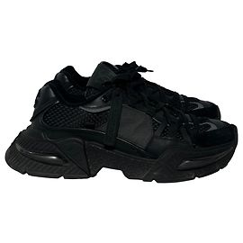Baskets Airmaster Dolce & Gabbana en cuir noir Noir