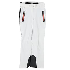 Fendi- Fendi Double-Buttoned Wide-Leg Ski Trousers in White Polyester-White,Cream