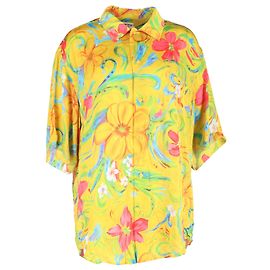 Camicia stampata floreale Balenciaga in seta multicolore Multicolore