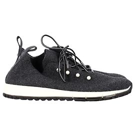 Baskets Jimmy Choo Veles en cachemire gris Marron