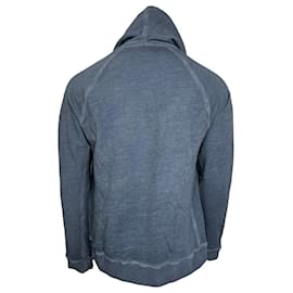 Autre Marque- Mr. P Cold-Dyed Hoodie in Blue Cotton-Blue