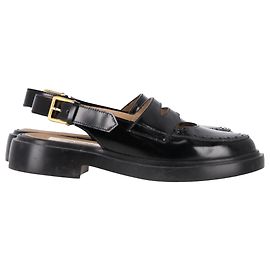Mocassins Slingback Thom Browne en cuir noir Noir