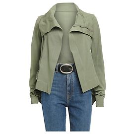 Rick Owens Sage Cotton Blend Preowned Fitted Jacket Green