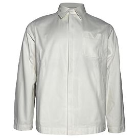 Valentino Garavani Jacket With Rubberized V Detail in White Canvas White