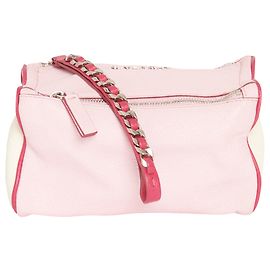 Givenchy Pink and Cream Preowned Pandora Wristlet Clutch Bag Pink