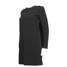 Victoria Beckham Schwarzes Vorbesitz Mini Shift Kleid Schwarz
