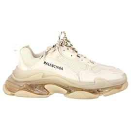 Balenciaga-Balenciaga Triple S Clear Sole in Cream Polyurethane-White,Cream