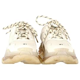 Balenciaga-Balenciaga Triple S Clear Sole in Cream Polyurethane-White,Cream