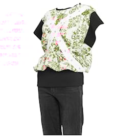JW Anderson-White Acetate Blend Preowned Short Sleeved Printed Blouse-White