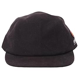 Kenzo-Kenzo Boke Flower Logo Embroidered Baseball Cap in Black Cotton-Black