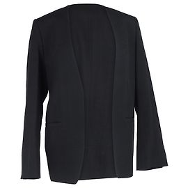 Totême Toteme Collarless Blazer in Black Wool Black
