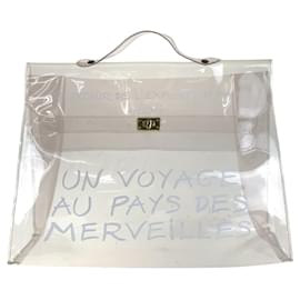 Hermès-Hermes Clear Vinyl Kelly Handbag Gold Hardware-Other