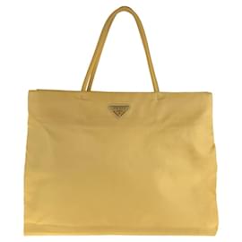Prada-Prada Nylon Tessuto Logo Tote Bag-Yellow