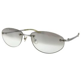 Dior Silver Metal Oval Sunglasses CD 3614/S Silvery
