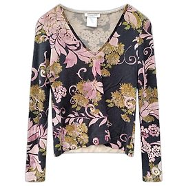 Pull fleurs Christian Dior & John Galliano F/W 2003 Y2K Multicolore