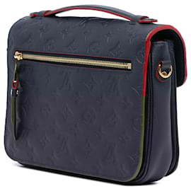 Louis Vuitton-Louis Vuitton Blue Monogram Empreinte Pochette Metis-Blue,Navy blue