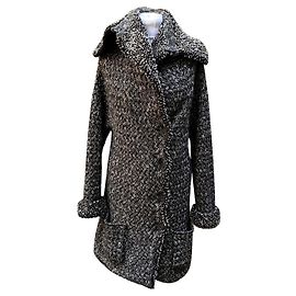 Chanel Grauer Kaschmir-Mix langer Cardigan Größe 40 FR Grau