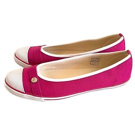 Longchamp Ballerinas Fuchsia Pink Canvas Size 39 Fuschia