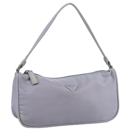 Prada-PRADA Accessory Pouch Nylon Purple Auth 110022-Purple
