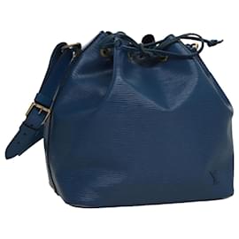 Louis Vuitton-LOUIS VUITTON Epi Petit Noe Shoulder Bag Blue M44105 LV Auth 107679-Blue