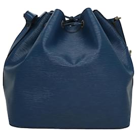 Louis Vuitton-LOUIS VUITTON Epi Petit Noe Shoulder Bag Blue M44105 LV Auth 107679-Blue
