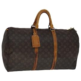 Louis Vuitton-LOUIS VUITTON Monogram Keepall 50 Boston Bag M41426 LV Auth yk16450-Monogram