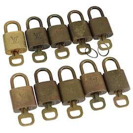 Louis Vuitton-LOUIS VUITTON Padlock 10set metal Gold Tone LV Auth ar13161-Other