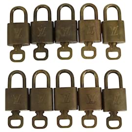 Louis Vuitton-LOUIS VUITTON Padlock 10set metal Gold Tone LV Auth ar13162-Other