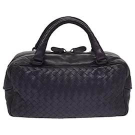 Autre Marque-BOTTEGA VENETA INTRECCIATO Hand Bag Leather Purple 200666 Auth FF3951-Purple