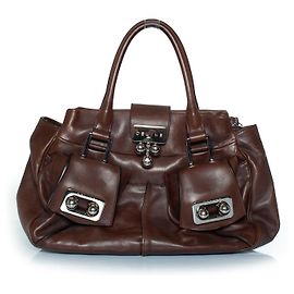 Céline Celine, bolsa de couro marrom Blossom Marrom