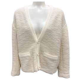 A.L.C. Ivory Peyton Cotton Boucle Jacket Cream