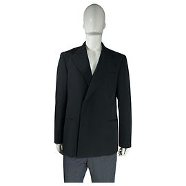 Acne Studios Doppelreihiger Wollblazer Schwarz Schwarz